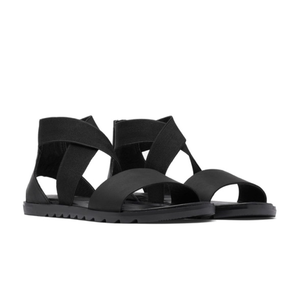 Sorel Shoes - EUC Sorel Black Leather Ella II Sandals Size 7.5 US $80